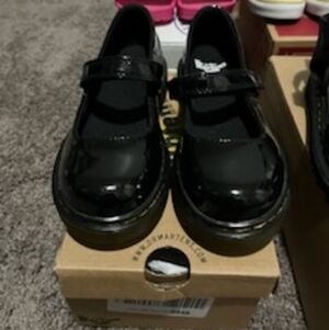 Dr. Martens Kids Black Patent Dress Shoes